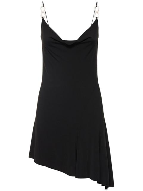 MACH & MACH Embellished viscose blend mini dress