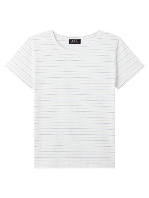 A.P.C. SALLIE T-SHIRT - JERSEY WITH METALIZED STRIPES - A.P.C. READY-TO-WEAR