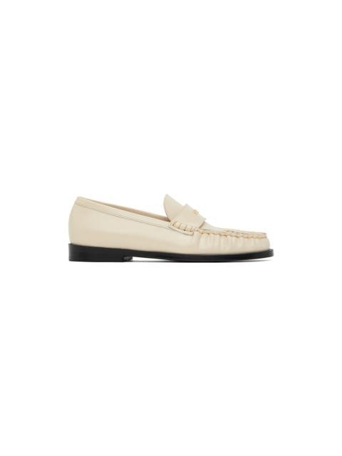 STAUD Off-White Loulou Loafers