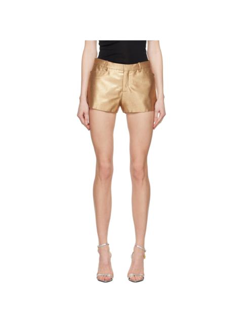 TOM FORD Gold Mini Shorts