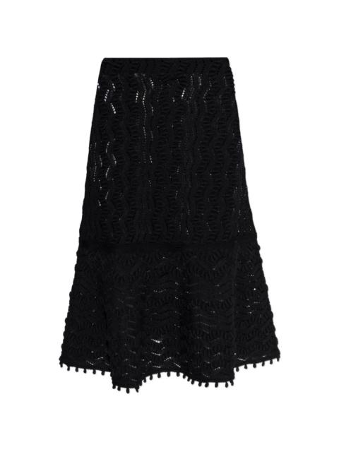 Jil Sander crochet midi skirt