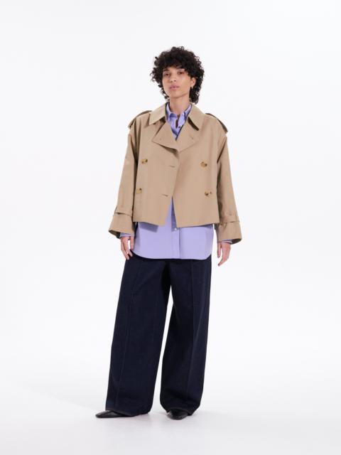 Mackintosh Eyemouth Gabardine Double Breasted Short Trench Coat
