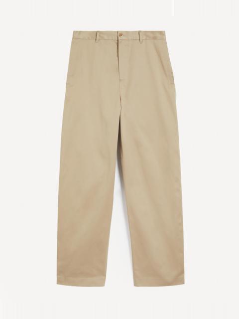 Acne Studios Beige Cotton Satin Trousers