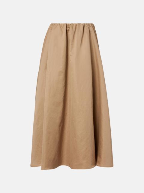 Brunello Cucinelli Cotton-blend midi skirt