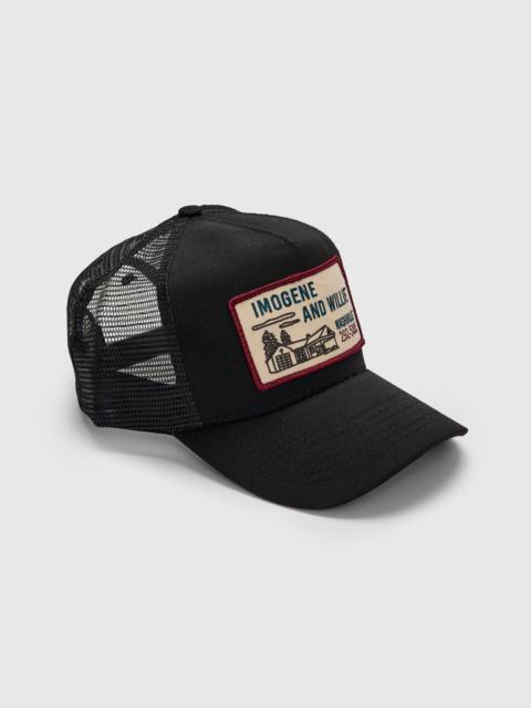 imogene + willie Service Station Trucker Cap in Black
