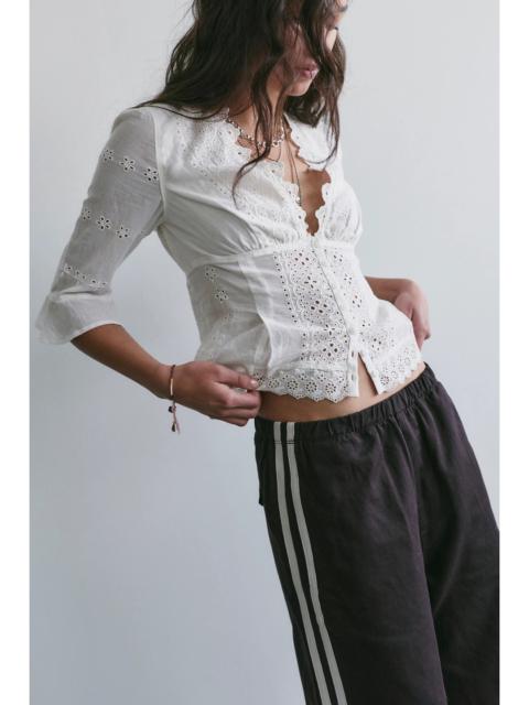 FREE PEOPLE Salone Eyelet Top