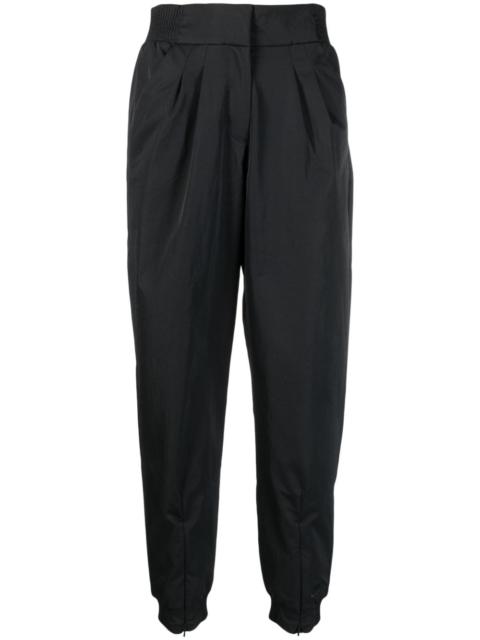 high-waisted tapered trousers