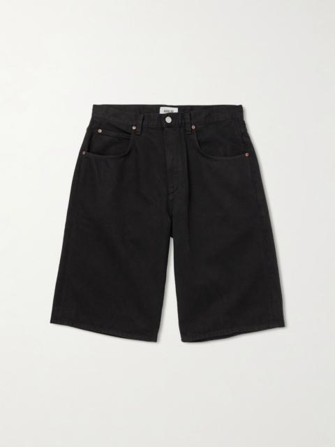 AGOLDE Fusion Straight-Leg Denim Shorts Black