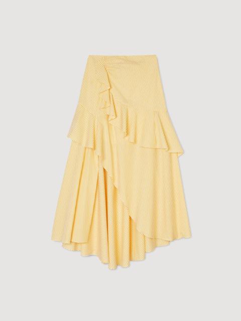 Sandro Long asymmetrical skirt