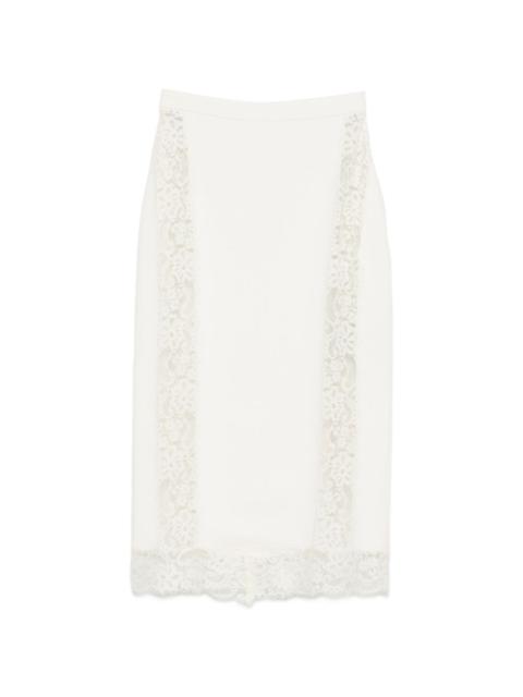 ELIE SAAB lace midi skirt