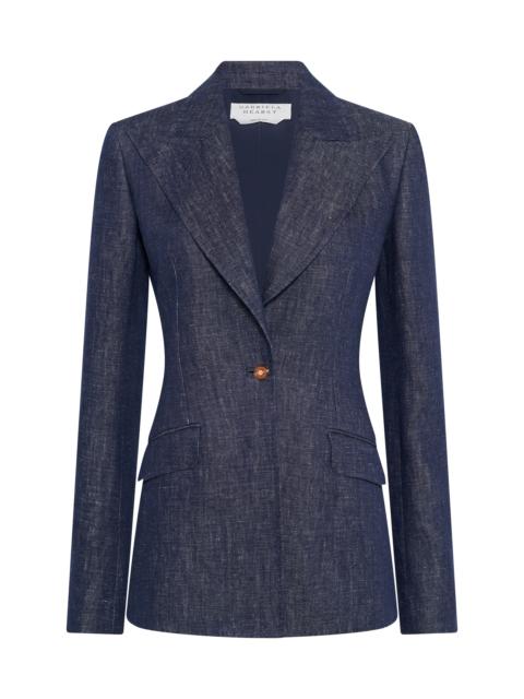 GABRIELA HEARST Leiva Blazer in Stone Washed Linen Denim