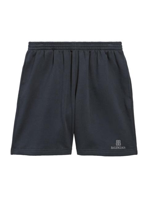 BALENCIAGA Men's Nano BB Shorts - Faded Black