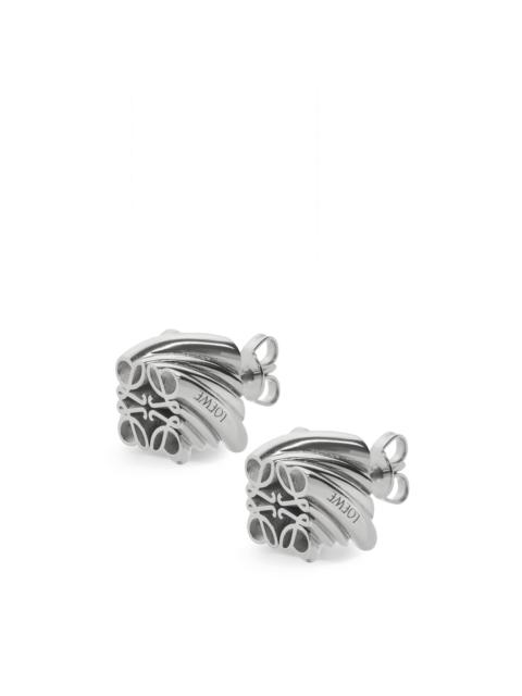 Twisted Anagram stud earrings in sterling silver