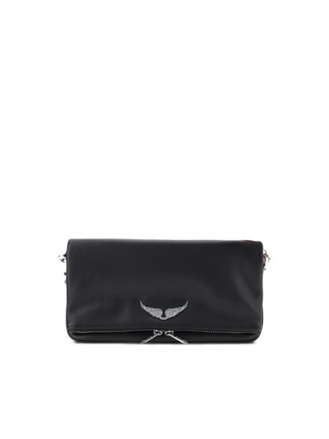 Zadig & Voltaire grained leather logo-detail shoulder bag