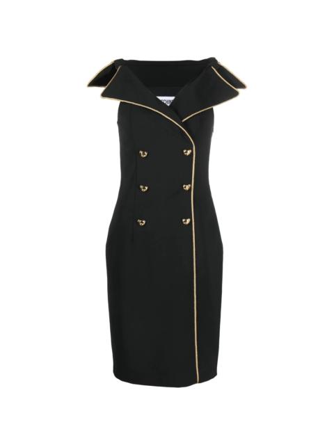 Moschino Teddy-button double-breasted pencil dress