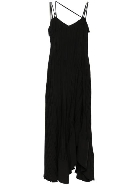 Lanvin asymmetric-hem pleated dress