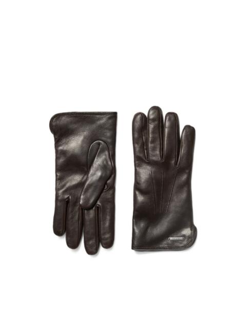 PESERICO raised-stitch leather gloves