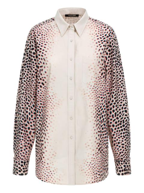 Roberto Cavalli print mini shirt dress