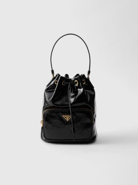 Prada Duet naplak patent leather bucket bag