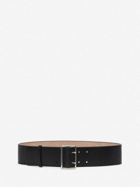 Alexander McQueen Men's Military Belt in Black