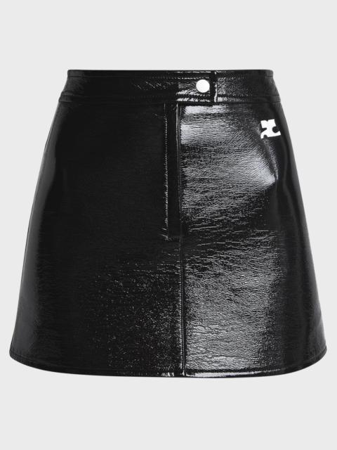Reedition Vinyl Mini Skirt