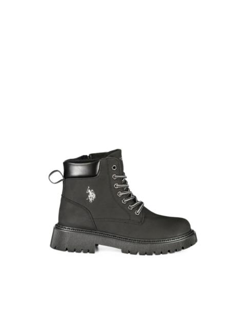 Polo Ralph Lauren logo-embroidered lace-up ankle boots