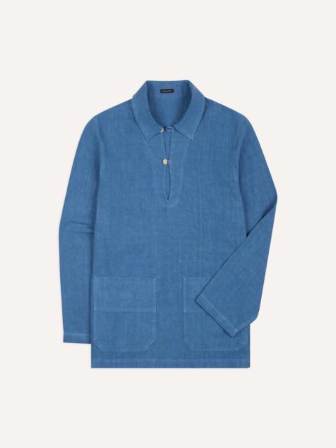 Drake's Blue Linen Smock