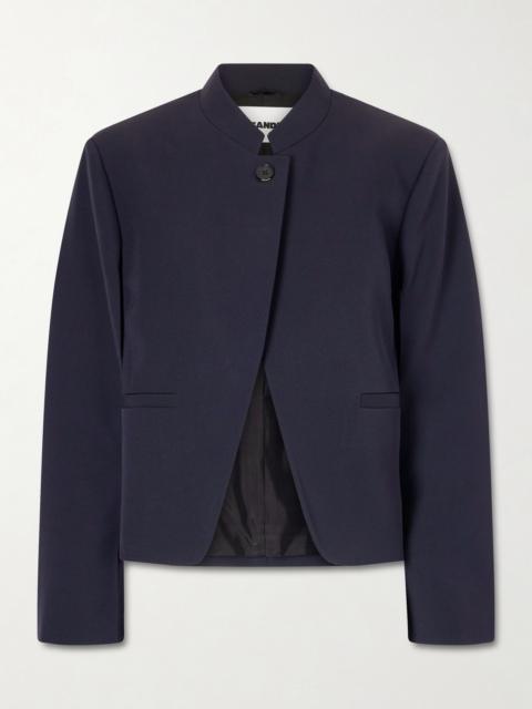 Jil Sander Cropped Asymmetric Wool-twill Jacket