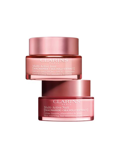 CLARINS Multi-Active 24/7 Duo with SPF | Multi-Active Day & Night Moisturizer with SPF