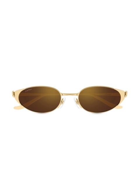 Cartier Women's Panthère Classic 53MM 24K-Gold-Plated Oval Sunglasses - Gold Brown