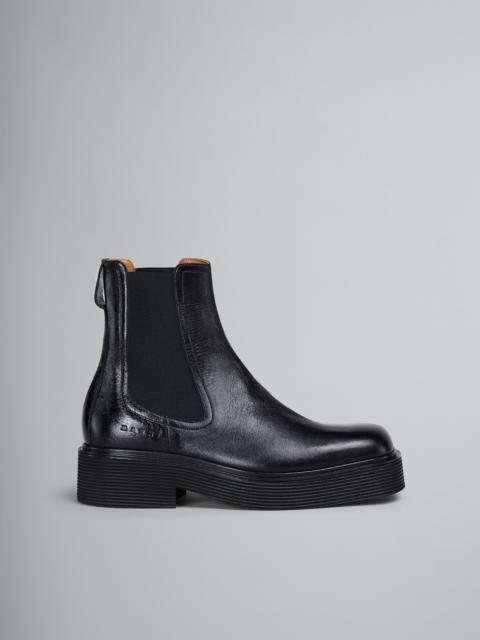 SHINY LEATHER CHELSEA BOOT