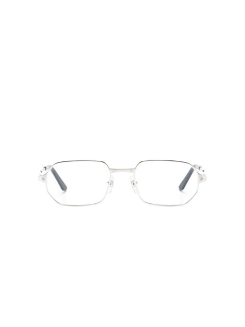 square-frame metal glasses