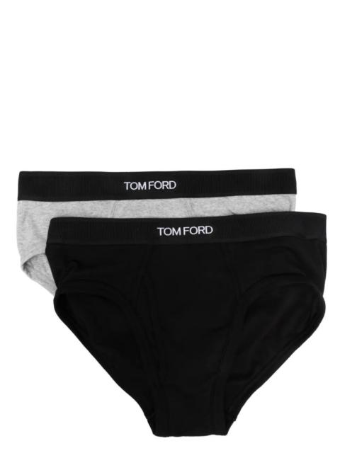 TOM FORD SET OF 2 COTTON BRIEFS WITH LOGO ELASTIC