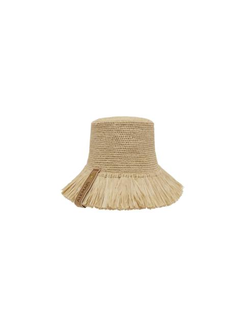 ALÉMAIS Michelle Raffia Fringed Bucket Hat
