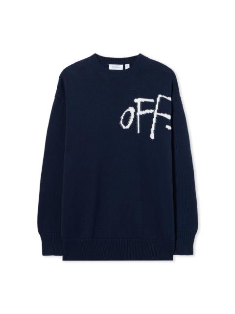 Off-White Bookish Shared Cot Knit Crewn