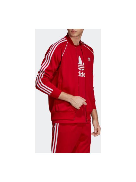 Men's adidas originals Zipper Sports Red Jacket DV1514