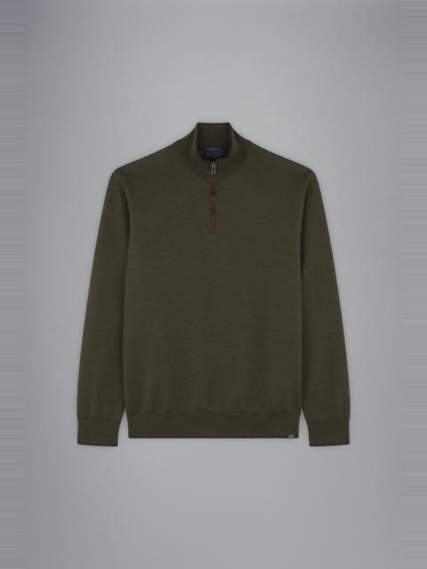 Paul & Shark SUMMER WOOL SWEATER WITH ALCANTARA® DETAILS
