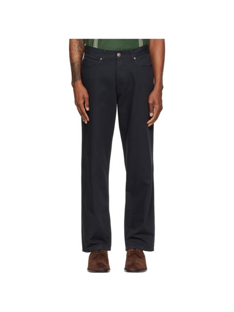 Palmes Black Coarse Trousers