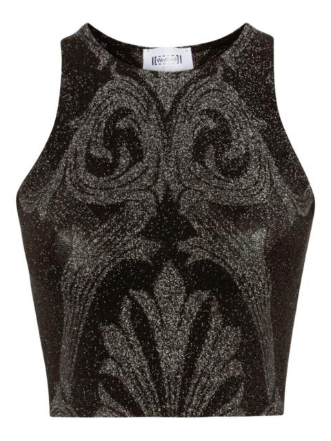Wolford metallic-jacquard top