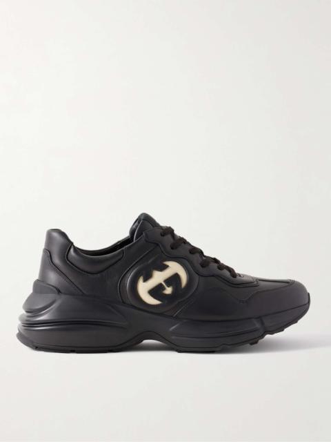GUCCI Rhyton Leather Sneakers