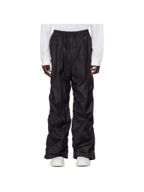 Black Shirred Track Pants
