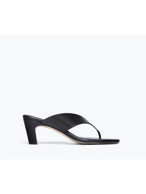 FRĒDA SALVADOR KAT HEELED LEATHER THONG SANDAL
