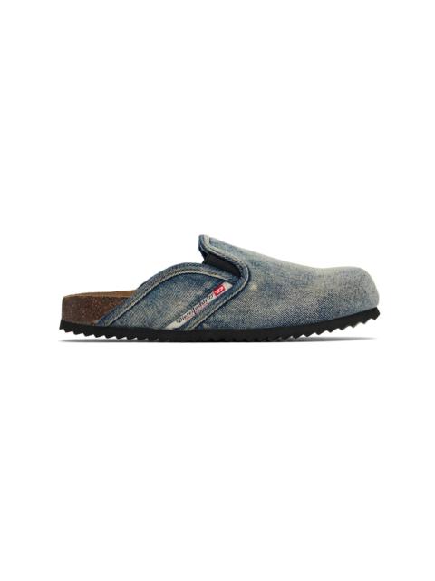 Diesel Blue D-Woodstock Slip-On Mules
