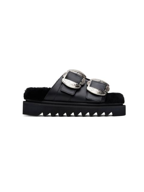 サンダル・ミュール TOGA Aj1018 Flat Shoes - Toga Pulla - Black - Leather Aj1018 Flat Shoes - Toga Pulla - Black - Leather
