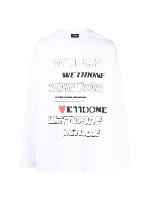 We11done logo-print cotton sweatshirt