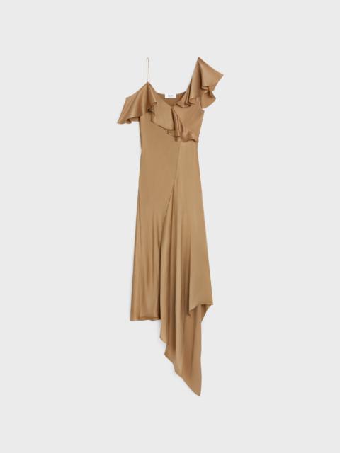 CELINE asymmetric lingerie dress in satin crepe