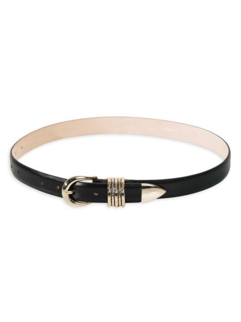 DÉHANCHE Women's Helica Leather Belt - Black And Mixed Metal