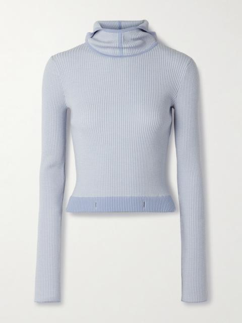 GUEST IN RESIDENCE Speed Skate Ribbed Striped Merino Wool-blend Hoodie