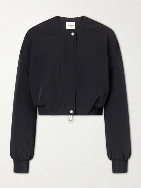 KHAITE Cordan Cropped Shell Bomber Jacket
