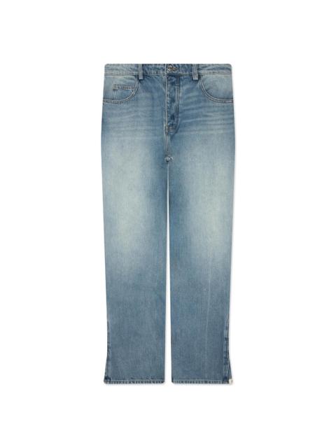 NAHMIAS SPLIT SEAM STRAIGHT LEG JEAN - LIGHT INDIGO WASH